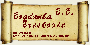 Bogdanka Brešković vizit kartica